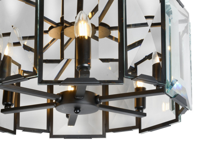 Подвесная люстра iLamp Panorama 6113-550 Черная