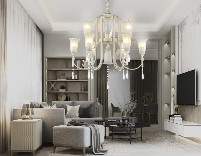 Подвесная люстра с хрусталем Ambrella light TR3248