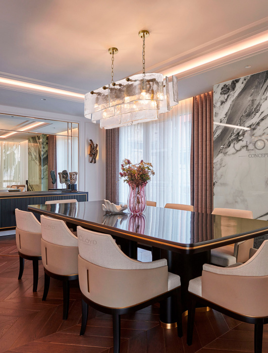 Люстра Cloyd PAMIR C12 / L100 см - золото (арт.11360)