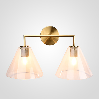Бра RH Utilitaire Funnel Shade Double Sconce Brass ImperiumLoft