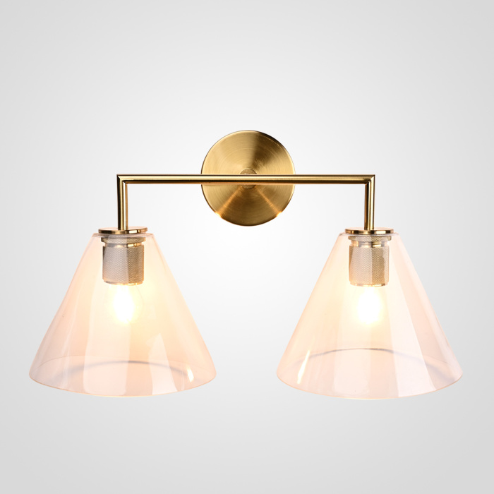 Бра RH Utilitaire Funnel Shade Double Sconce Brass ImperiumLoft