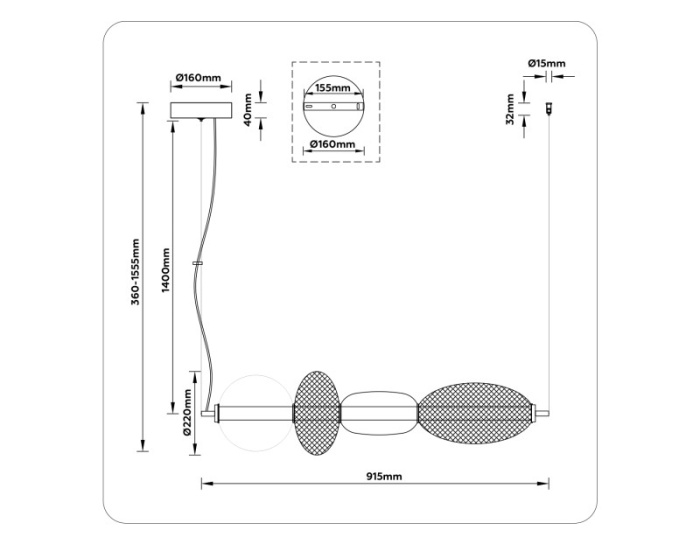 Подвесной светодиодный светильник HIGH LIGHT AMBRELLA LIGHT LH11010