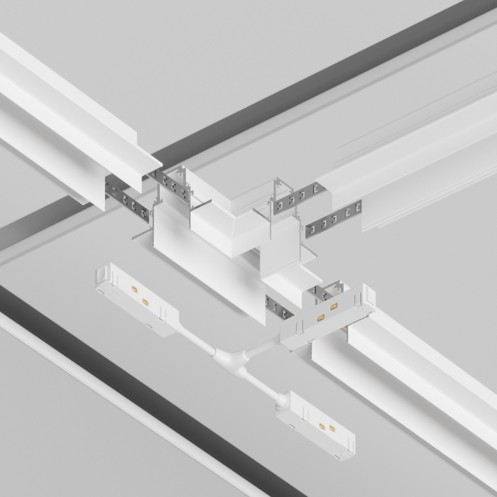 Коннектор Т-образный Gravity встраиваемый белый Maytoni TRA010CT-42W