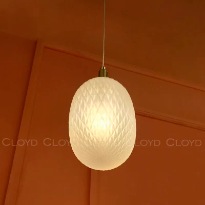 Подвесной светильник Cloyd ZAPFEN P1 / Ø13 см - латунь - белое стекло (арт.11434)