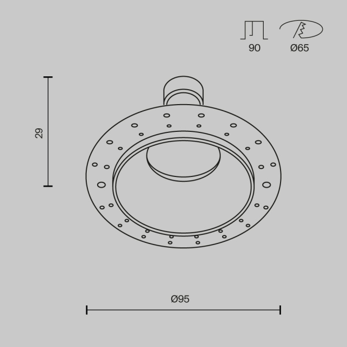 Встраиваемый светильник Maytoni Share DL126-GU10-TRS-MG