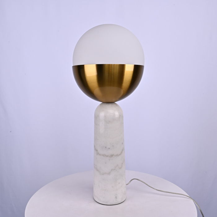 Настольная лампа Marble Globe White ImperiumLoft