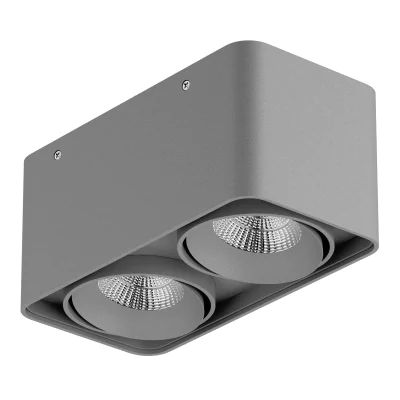 052129-IP65 Светильник MONOCCO LED 2х10W 1200LM 30G СЕРЫЙ 4000K (в комплекте)