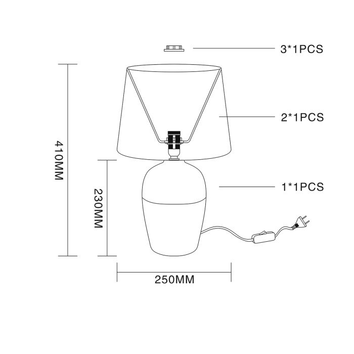 Настольная лампа ANTEY ESCADA 10195/L Grey