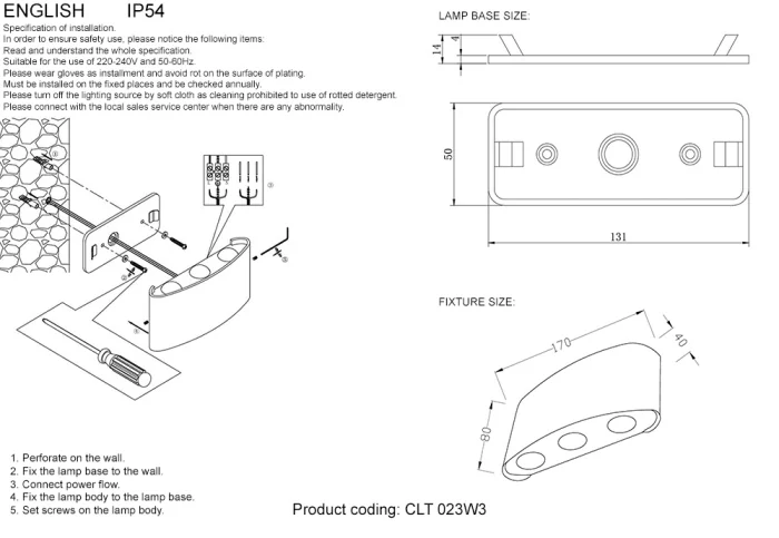 Бра Crystal Lux CLT 023W3 DG
