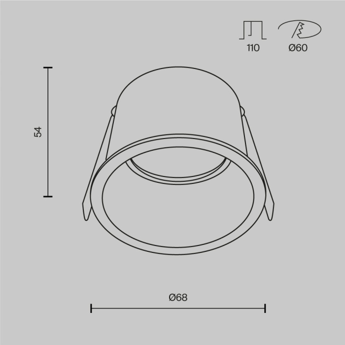 Встраиваемый светильник Maytoni Reif DL049-01WG