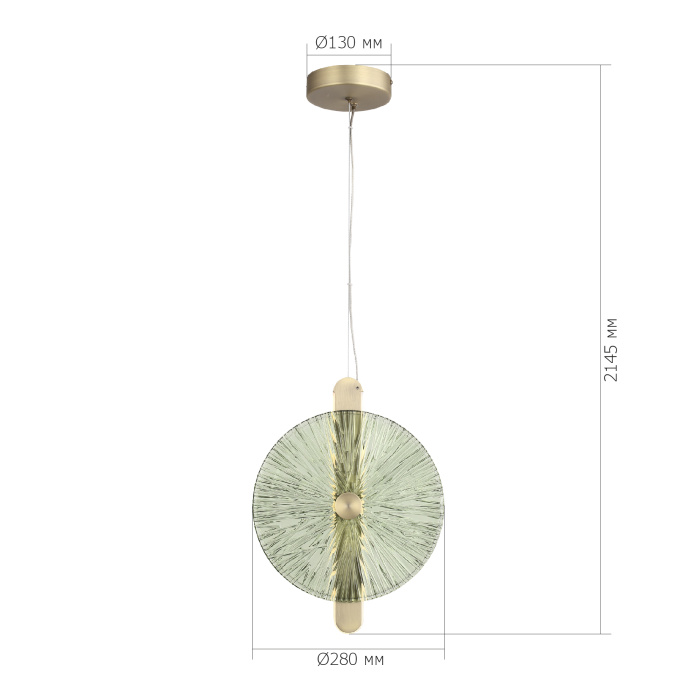 Светильник подвесной ST-Luce бронза/зелёный LED 1*11W 4000K SL6141.323.01