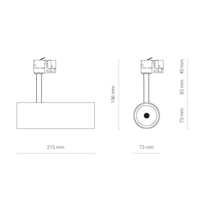 Трековый трехфазный светильник Nowodvorski Milo Led White 8762