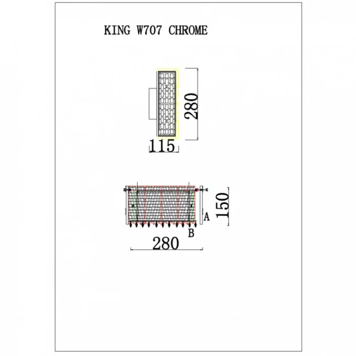 Светильник настенный iLamp KING W707 CHROME