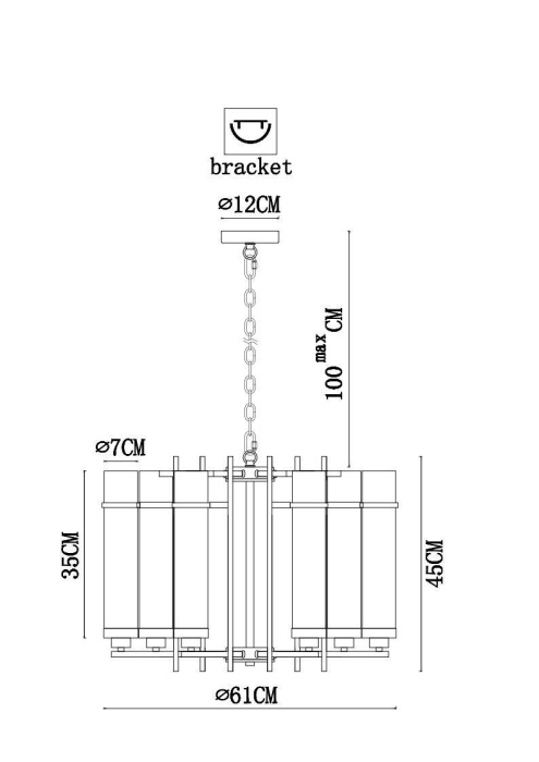 Подвесная люстра Arte Lamp Hugo A1688LM-6BK