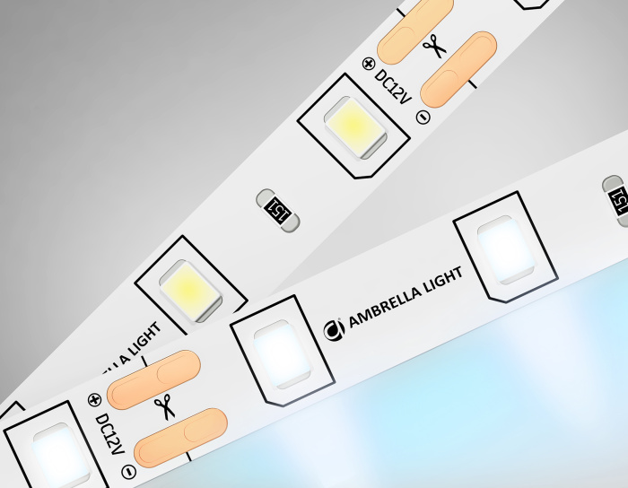 Светодиодная лента Ambrella Light GS1003 2835 60Led /4.8W m/ 12V IP20 6500K 5m/ кратность резки 50mm Ambrella light GS1003
