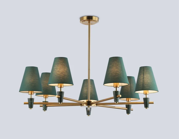 Люстра на штанге с абажурами и мрамором AMBRELLA light LH75053