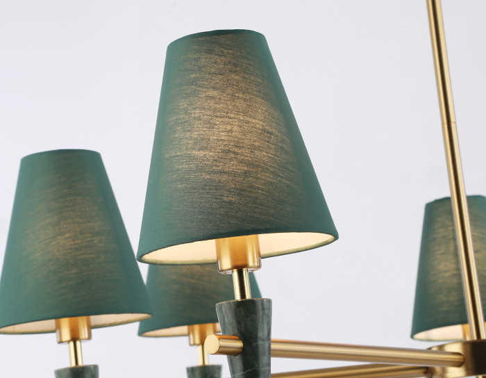 Люстра на штанге с абажурами и мрамором AMBRELLA light LH75053