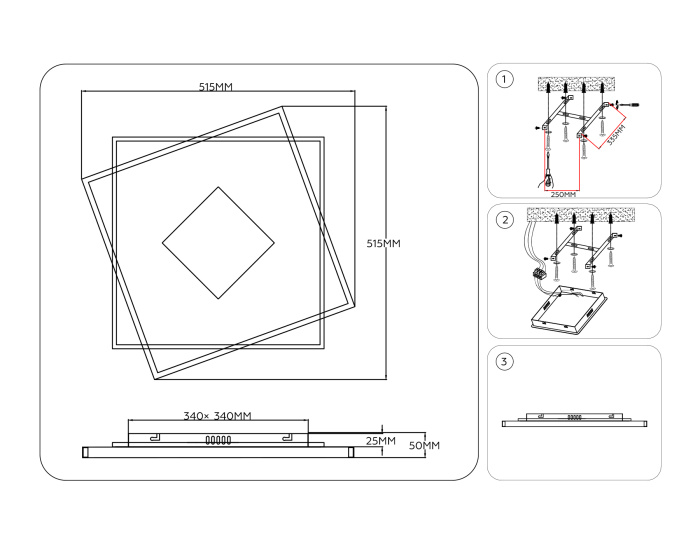 Светильник светодиодный потолочный AMBRELLA light FL4791