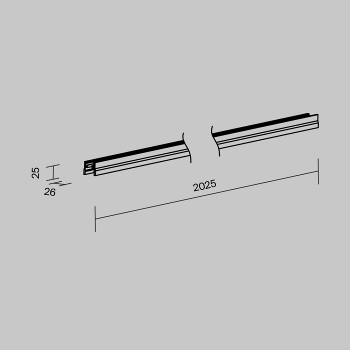 Профиль для шинопроводов Maytoni Elasity ip black O-TR001-P-B2M