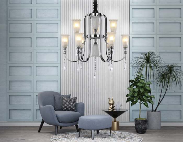 Подвесная люстра с хрусталем Ambrella light TR3249