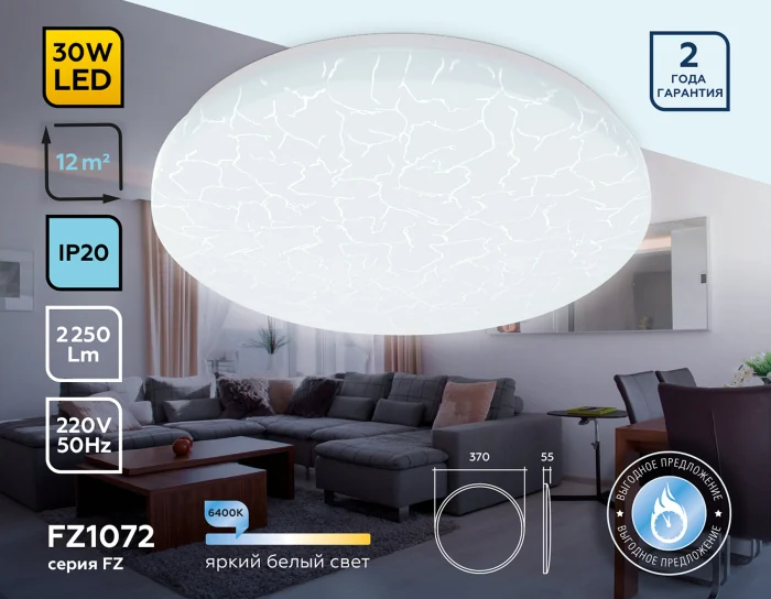 Потолочный светодиодный светильник Ambrella light FZ1072