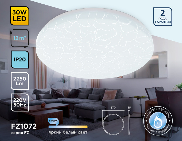 Потолочный светодиодный светильник Ambrella light FZ1072