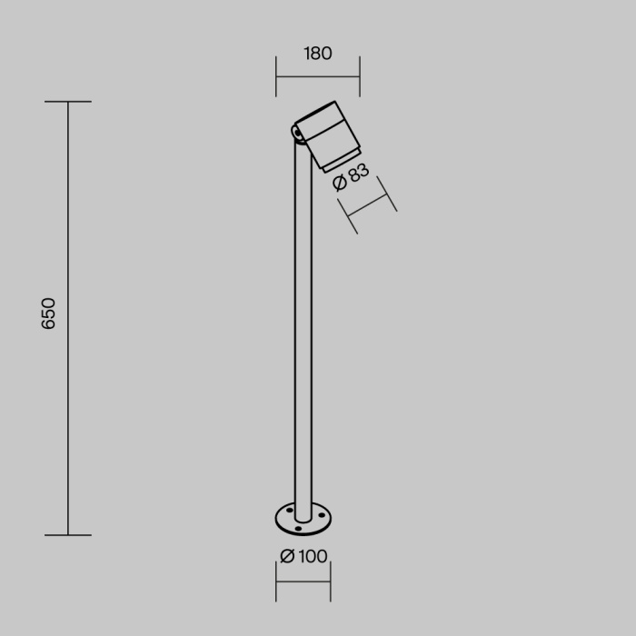 Садово-парковый светильник Maytoni Spira O497FL-L12B3K1