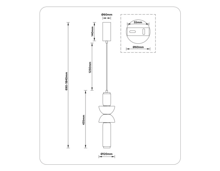 Подвесной светодиодный светильник HIGH LIGHT AMBRELLA LIGHT LH11021