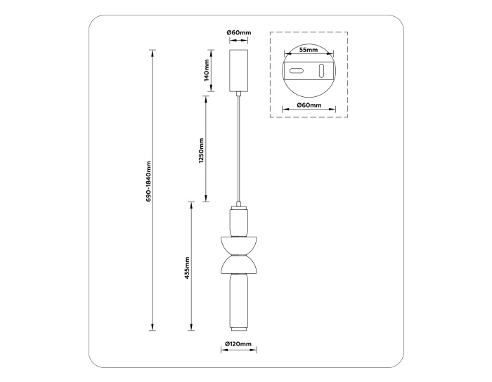 Подвесной светодиодный светильник HIGH LIGHT AMBRELLA LIGHT LH11021