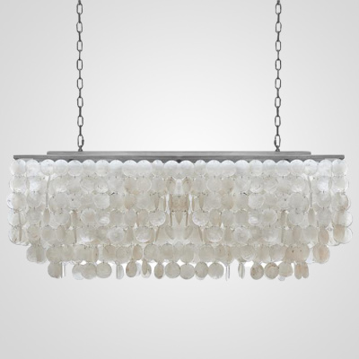 Люстра rectangle SHELL Chandelier 2 cascades ImperiumLoft