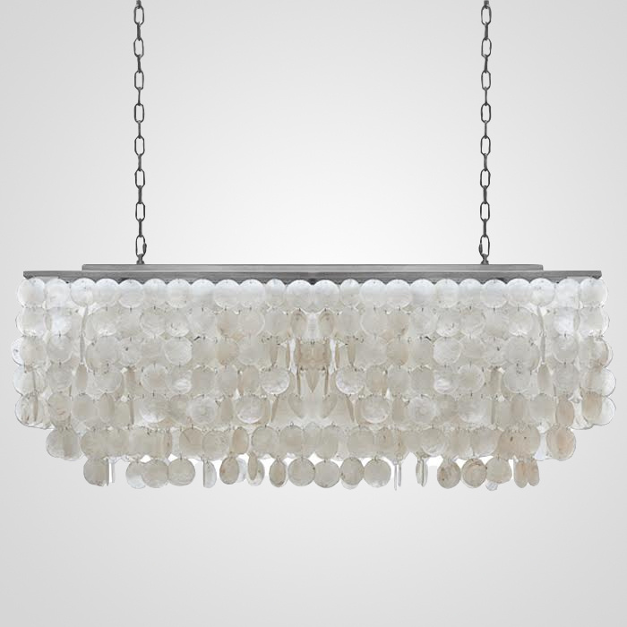 Люстра rectangle SHELL Chandelier 2 cascades ImperiumLoft