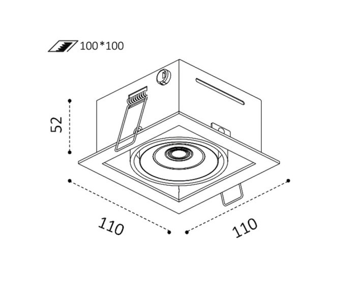 Встраиваемый светильник Italline DL 3032 white 3000K