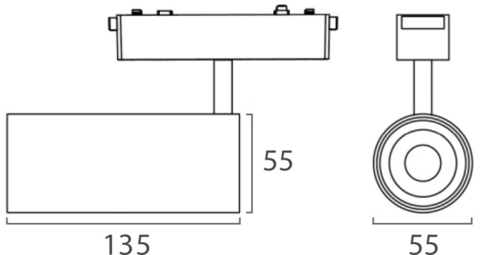 Светильник на шине Italline IT09-9018 black 3000K