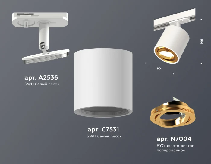 Комплект поворотного трекового светильника Ambrella light XT7531020