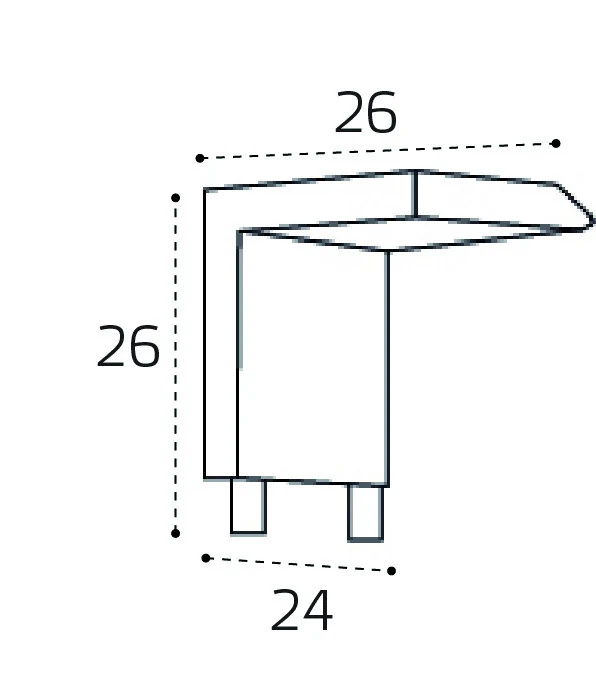 Соединитель вертикальный угловой ITALLINE IT09-9032 black