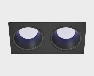 Светильник встраиваемый с рамкой ITALLINE IT08-8013 black 4000K 2 шт + IT08-8015 black