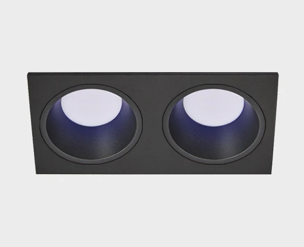 Светильник встраиваемый с рамкой Italline IT08-8013 black 4000K 2 шт + IT08-8015 black