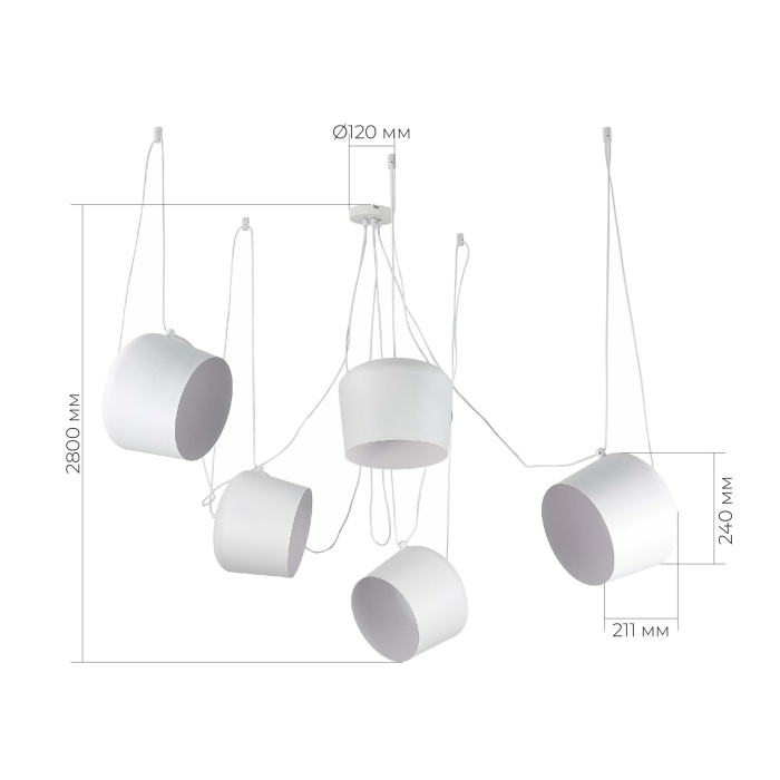 Светильник подвесной SLE120653-05 EVOLUCE