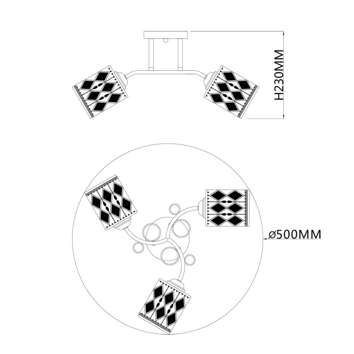 Потолочный светильник ARONIA ESCADA 1106/3PL