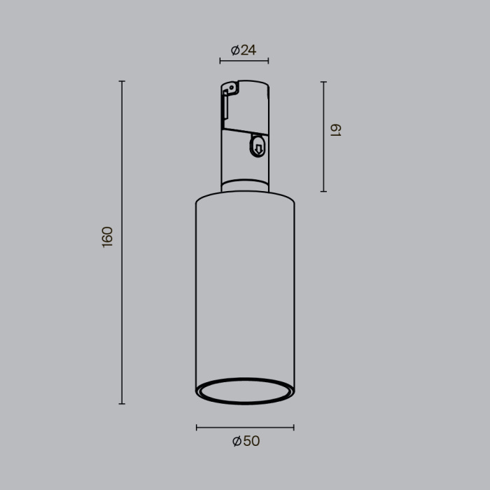 Трековый светильник Maytoni Magnum TR207-1-3W3K-B