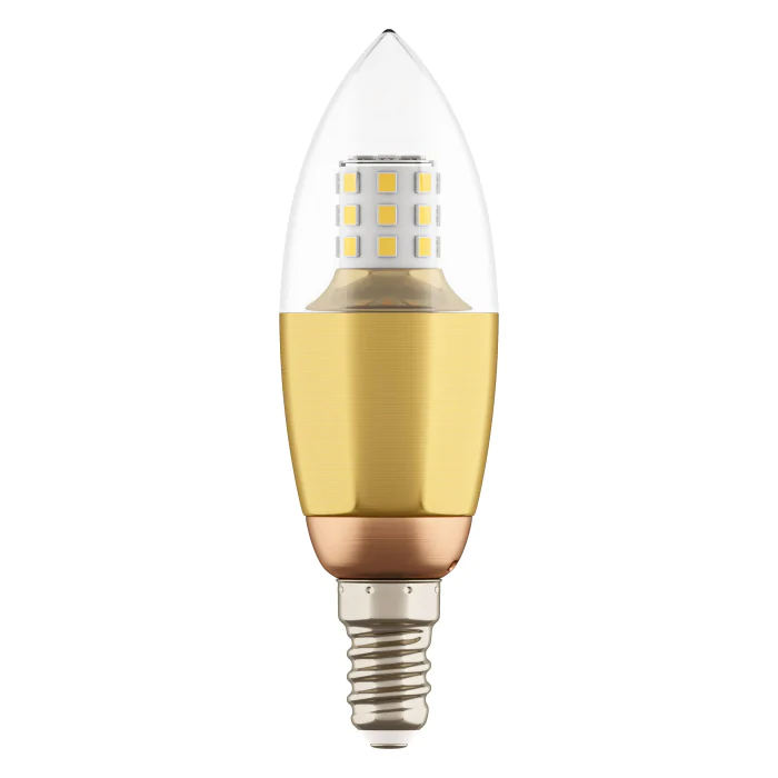 940522 Лампа LED 220V C35 E14 7W=70W 460LM 60G CL/GD 3000K 20000H (в комплекте)