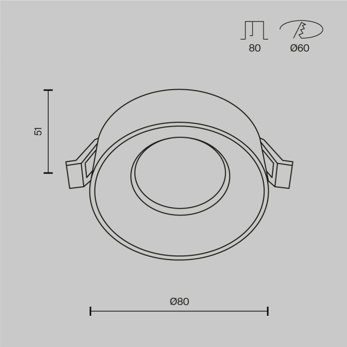 Встраиваемый светильник Maytoni Pauline DL046-01W