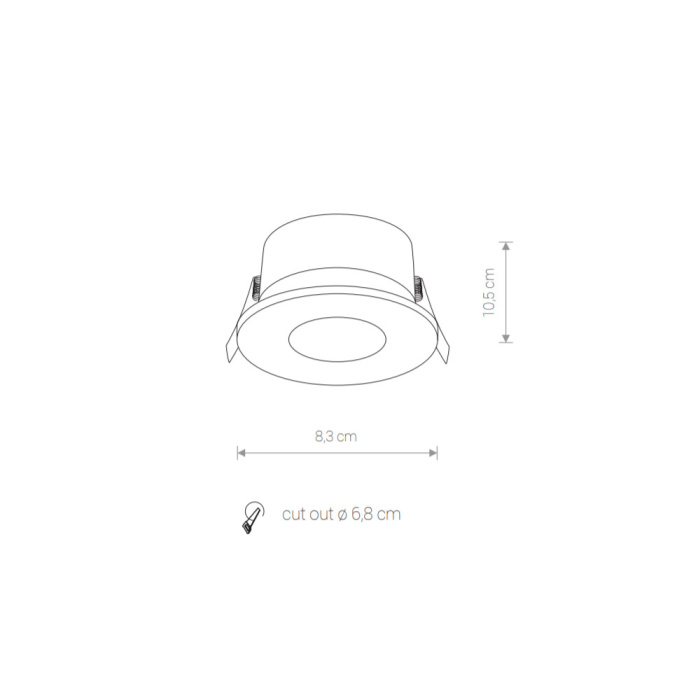 Встраиваемый светильник Nowodvorski Golf Black 8376