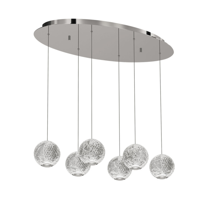 Подвесной светильник Delight Collection Elliot Diamante MD20001012-6A chrome