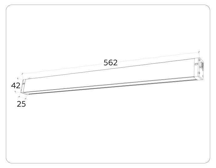 Управляемый светодиодный светильник для шинопровода Magnetic 220V диммируемый 3000-6400K Ambrella light GL1291