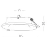 Светильник встраиваемый Белый GU10 1*50W IP20 L85xW85xH30 220V Без ламп ST263.508.01
