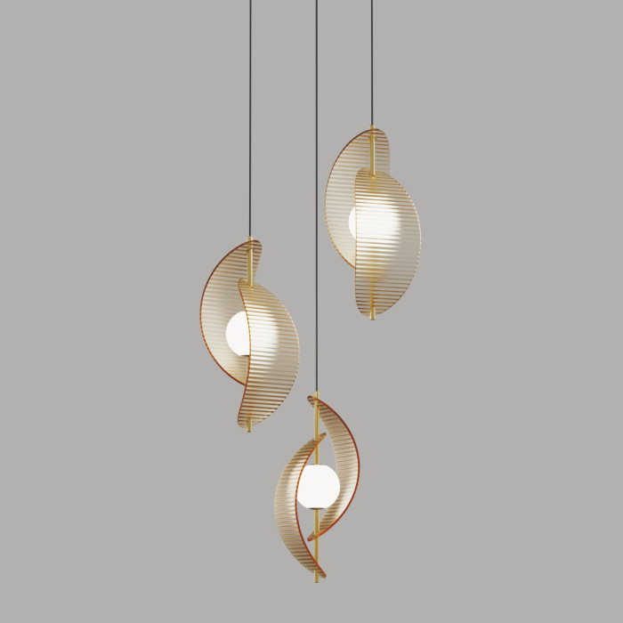 Подвесной светильник Delight Collection MD24030035 MD24030035-3A brass/amber