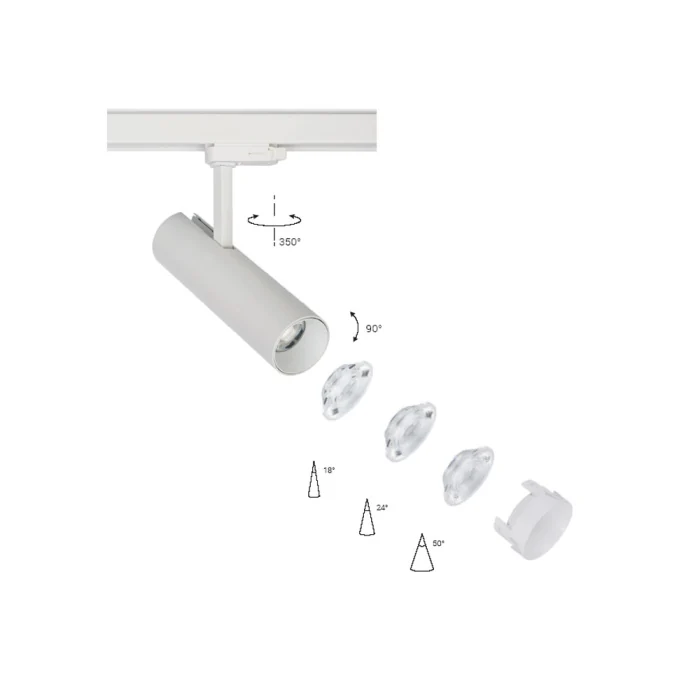 Трековый трехфазный светильник Nowodvorski Milo Led White 8765