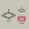 Комплект подвесного поворотного светильника с композитным хрусталем Ambrella light XB9182201