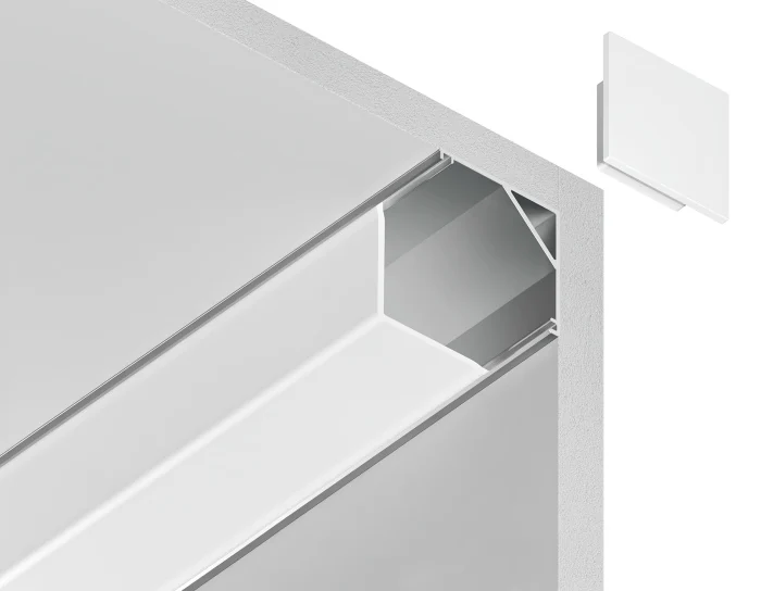 Алюминиевый профиль угловой квадратный 15.7*15.7 для светодиодной ленты до 9,78мм Ambrella light GP2150AL